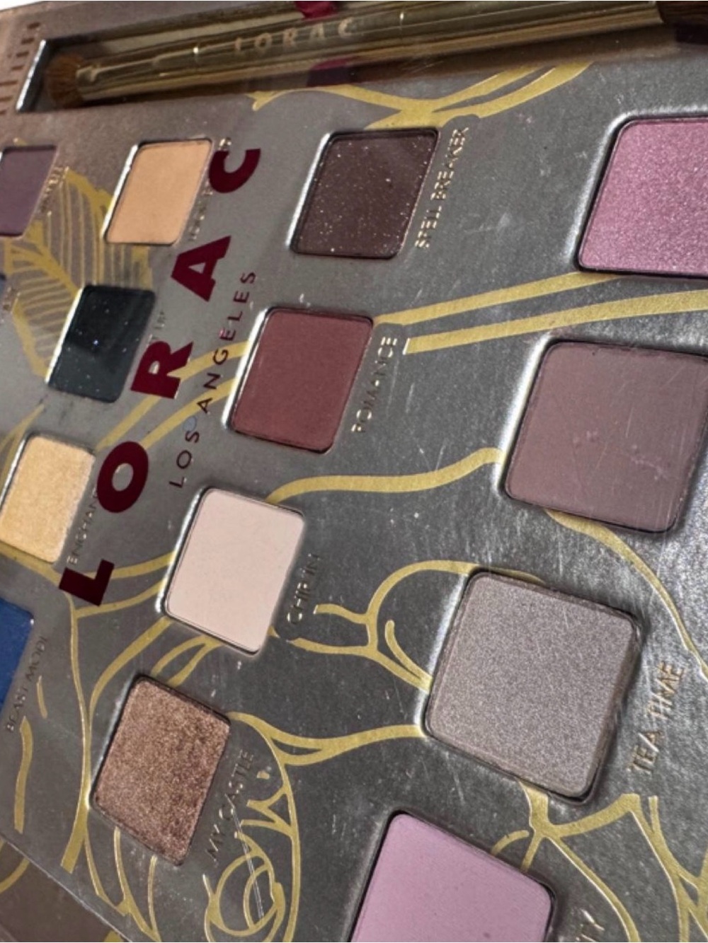 LORAC Tale as Old Time Eyeshadow Palette — Metallic Gray with Red Rose Detail - Picture 4 of 5
